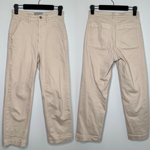 Everlane The Straight Leg Crop in Sandstone - Picture 3 of 9